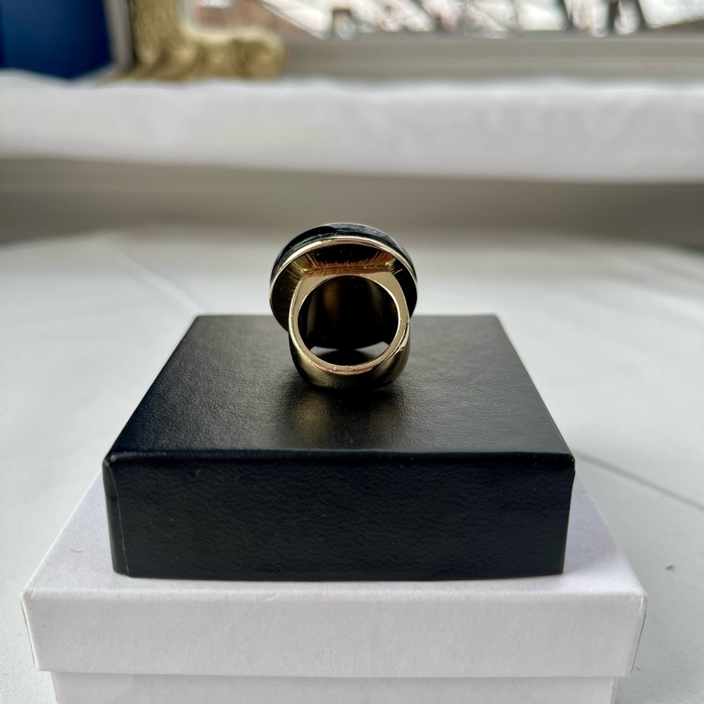 Banana Republic Tiger’s Eye Cocktail Ring, size 6 - Picture 4 of 10
